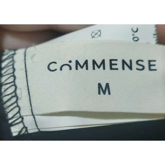 NWT Commense Black Maxi Dress Short Sleeves Size Medium~Stretch Top~Pockets - Picture 4 of 10